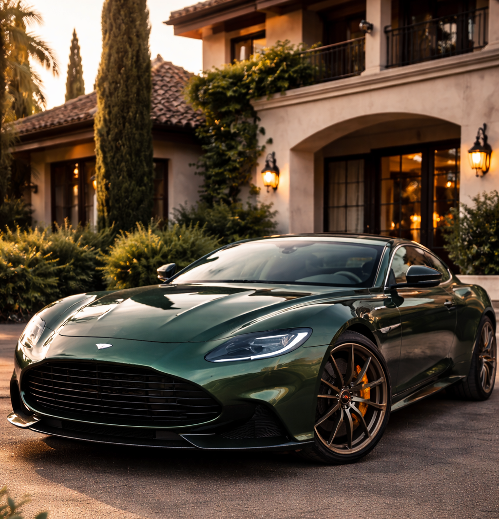 Luxury mobile car detailing in Austin, TX on an Aston Martin